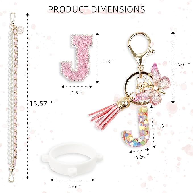 Letter Handle Strap Accessories with Cute Initial Charm Compatible with Owala Water Bottle 24oz 32oz 40oz Owala Kids
