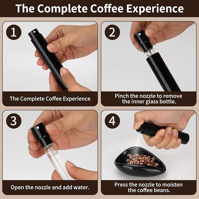 3 Pcs Espresso Accessories Set, Coffee Bean Dosing Cup, RDT Spray Bottle, Espresso Stirrer Tool, Coffee Bar Gadgets, Barista Tools for Coffee Lovers