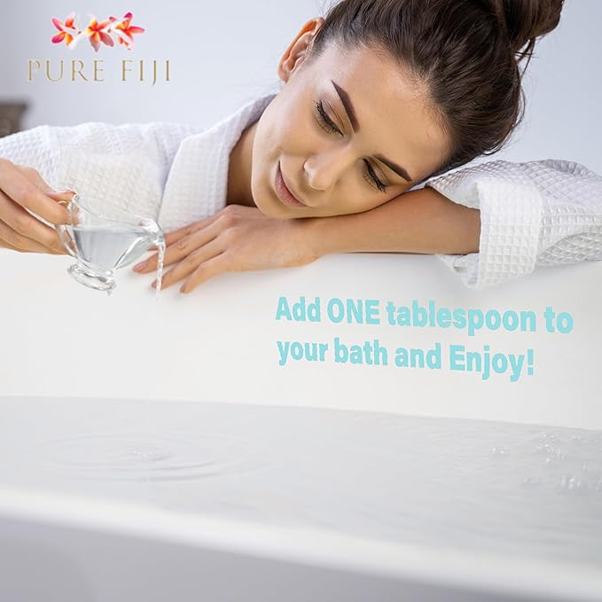 Pure Fiji Bath Oil, Conditioning Body Moisturizer with Natural Ingredients Bath Essential for Women Moisturizing Bath & Body Oil - Moringa (8oz/236ml)