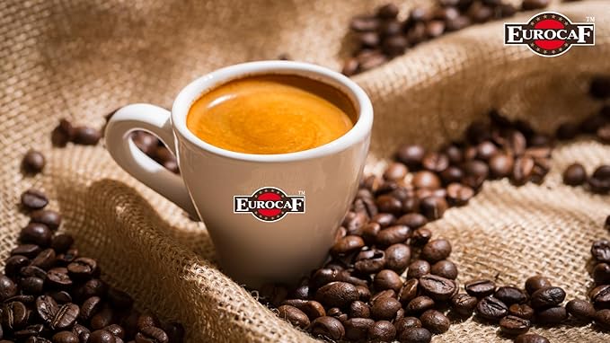 Eurocaf Espresso Italiano, Blended Whole Bean Coffee, Medium Roast, 2.2 Ib bag, Original Italian Coffee (Pack of 1)