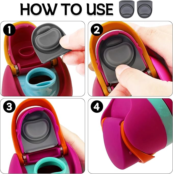 2pcs Replacement Rubber Stopper Seal Compatible with Owala FreeSip 24oz 32oz,Water Bottle Lid Insert Cap Silicone Seal Parts for Owala 16/19/24/32/40oz Spout Gasket Mouthpiece Accessories ZS1