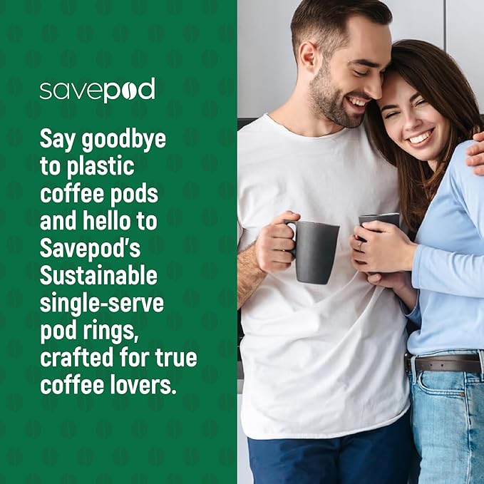 Savepod Pods Replacement Ring, Savepod Coffee Filter Dispenser, Reusable Pod Alternative, Single Serve Coffee Machine, Compatible with Keurig and K-Cup Brewers, Food Grade, BPA Free, 1 Hole