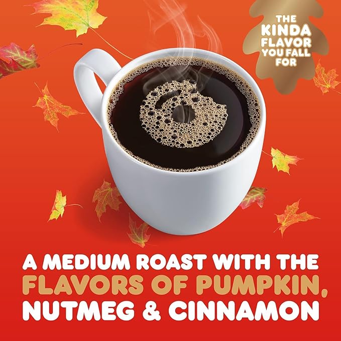 Dunkin' Medium Roast Pumpkin Spice Flavored Ground Coffee, 11 Ounce