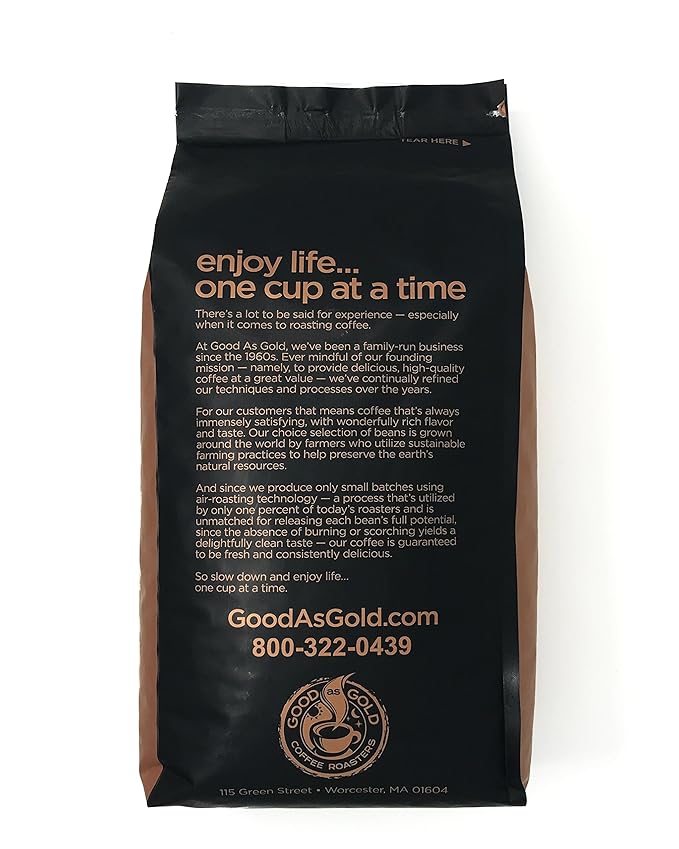 Good As Gold Coffee Roasters - Caramel Cream Flavored Whole Bean Coffee, 5 Pound Bag
