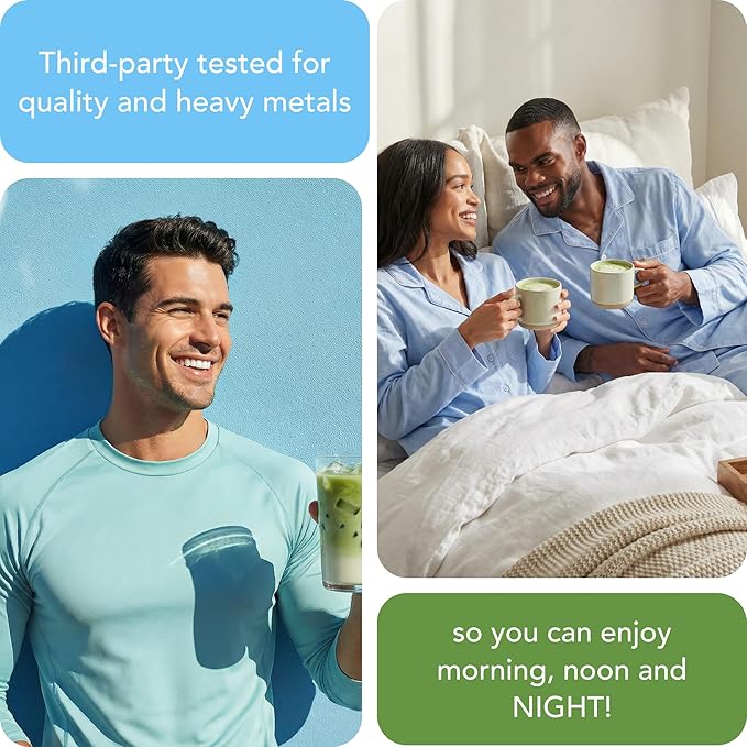 Caff Off Decaf Matcha Green Tea Powder From Japan – Sample Stick Pack - 3 x Vanilla Bean – 2g Per Stick, 6g Total - Ceremonial Grade – Naturally Decaffeinated Without Chemicals – Tested for Heavy Metals – First Harvest, Shade-Grown & Caffeine-Free Matc...