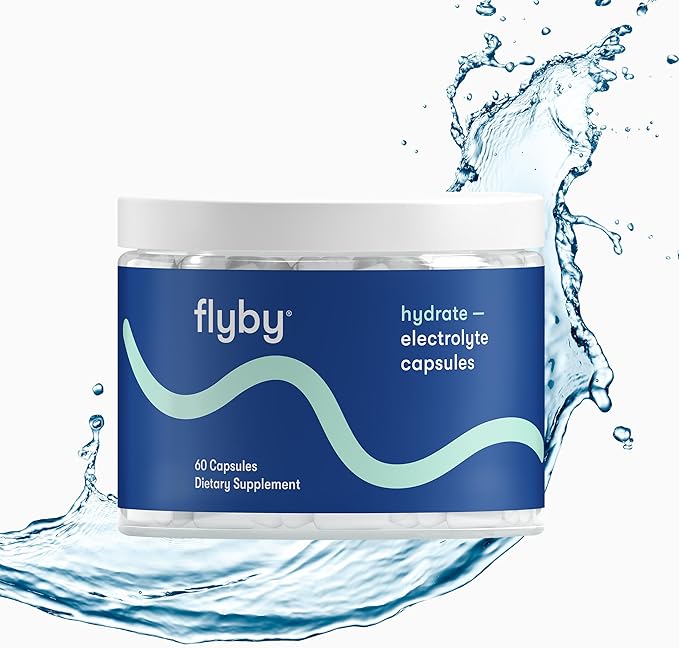 Flyby Electrolyte Capsule - Contains Sodium, Potassium, Vitamin D3, B Vitamins, Copper and Manganese | Electrolytes Recovery | Non-GMO | No Added Sugar – 60 Count