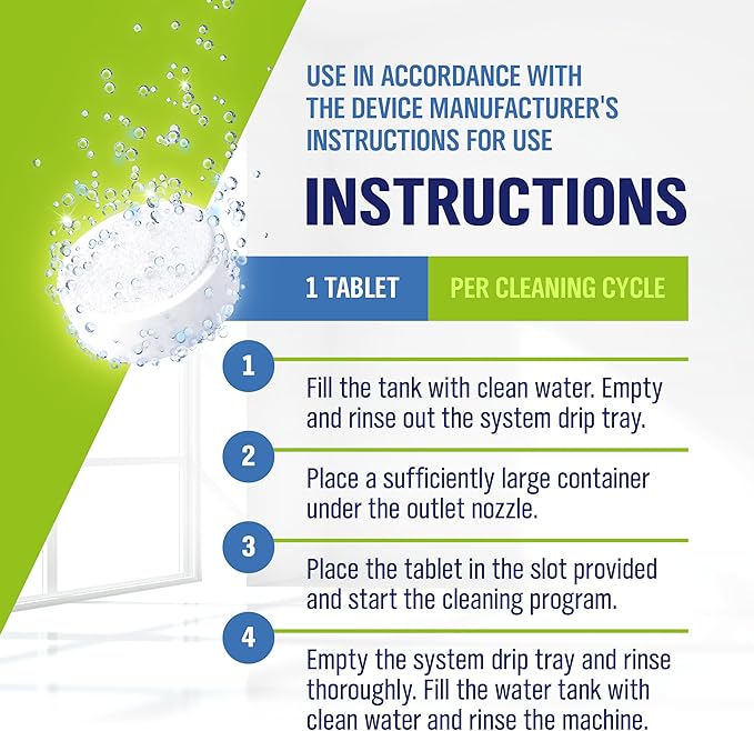 Cleaning Tablets for Fully Automatic Coffee Machines 10 x 2 g – Compatible with Siemens, Jura, Delonghi, Bosch, Krups