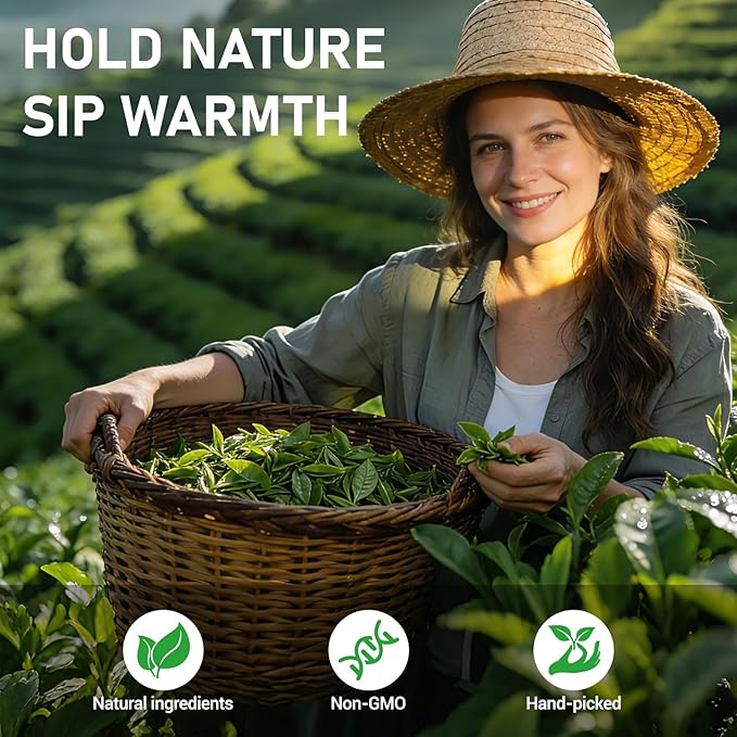 Decaf & Soothing Herbal Tea Gift Set - Relaxing Chamomile Lavender, Cinnamon Apple & Hibiscus Tea, Assorted Variety Tea Gift Set for Women, 7 Flavors, 16Pods