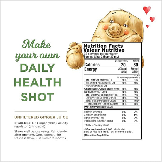 99% Pure Ginger Juice by The Ginger People – Digestive Health, Premium Quality, 32 Fl Oz Bottle (Pack of 1)