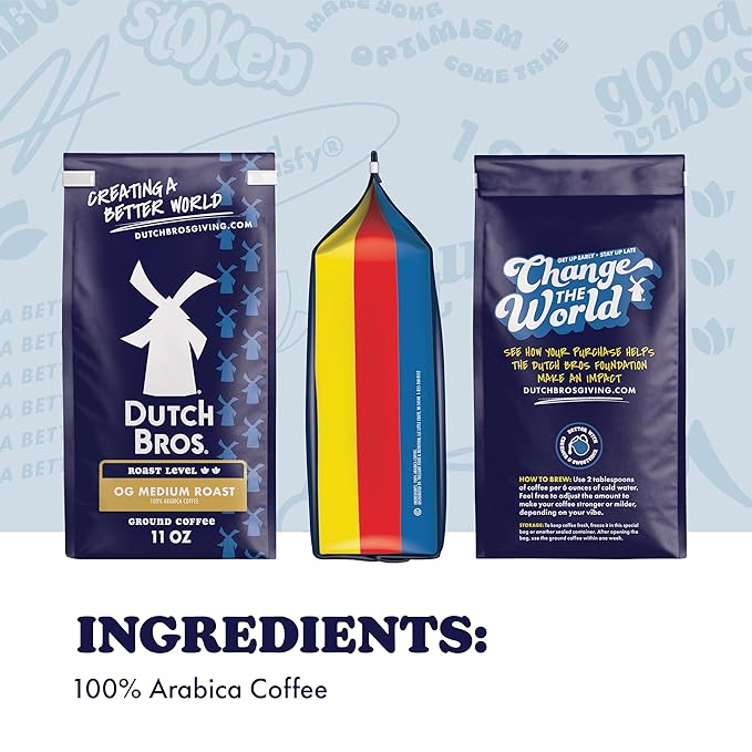 Dutch Bros® OG Medium Roast, Ground Coffee, Bagged 11oz