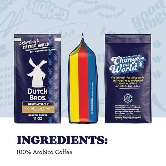 Dutch Bros® OG Medium Roast, Ground Coffee, Bagged 11oz
