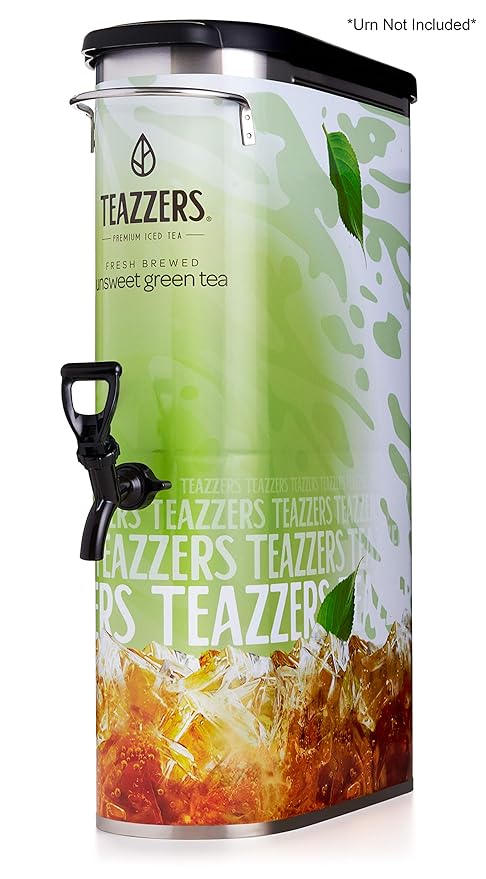 Teazzers Premium All-Natural Green Tea Bags – Great for Foodservice Commercial Ice Tea Brewers | Unsweetened USA-Made Bulk Green Tea for Restaurants, Cafés & Home Brewing (1 Ounce, 96 Count)