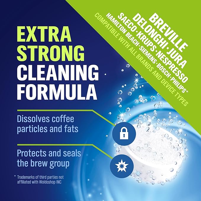 Cleaning Tablets for Fully Automatic Coffee Machines 10 x 2 g – Compatible with Siemens, Jura, Delonghi, Bosch, Krups