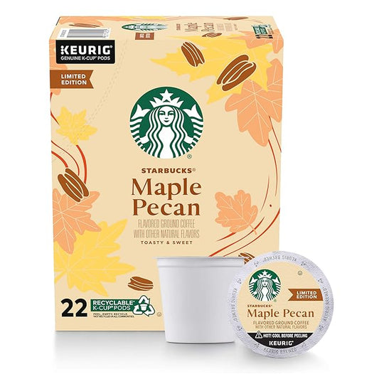 Starbucks Coffee K-Cup Pods, Maple Pecan, 22 CT