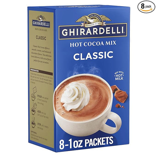 GHIRARDELLI Classic Hot Cocoa Mix, 8-oz Carton (8 Cartons)