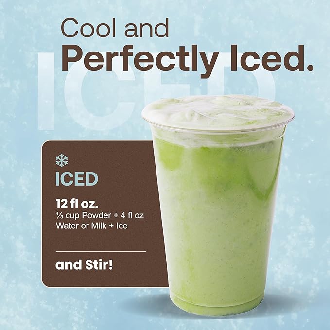 Dr. Smoothie Café Essentials Matcha Green Tea Latte – No Artificial Colors, Flavors, or Sweeteners – Shelf Stable – 51mg of Caffeine – Great for Hot, Iced, & Frozen Frappes (3.5 lb Bag, 30 Servings)