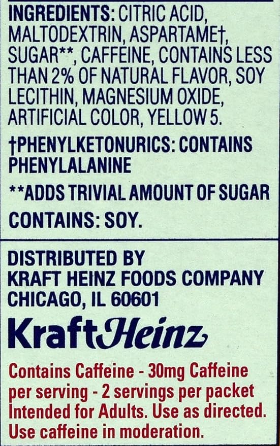 Crystal Light On The Go Citrus With Caffeine Drink Mix, 10-Packet Box (Pack of 15)