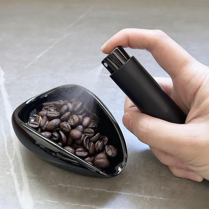 Breewenf Coffee Bean Dosing Cup and Spray Bottle Set, Coffee Bar Accessories, Single Dose Measuring Tray Kit for Espresso