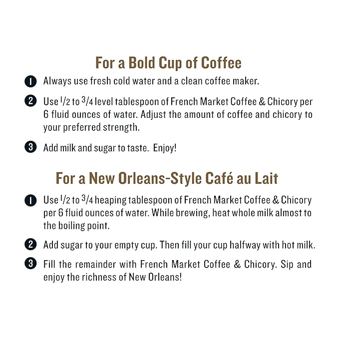 French Market Coffee & Chicory Restaurant Blend Medium-Dark Roast Ground Coffee, 12oz Can (Pack of 1)