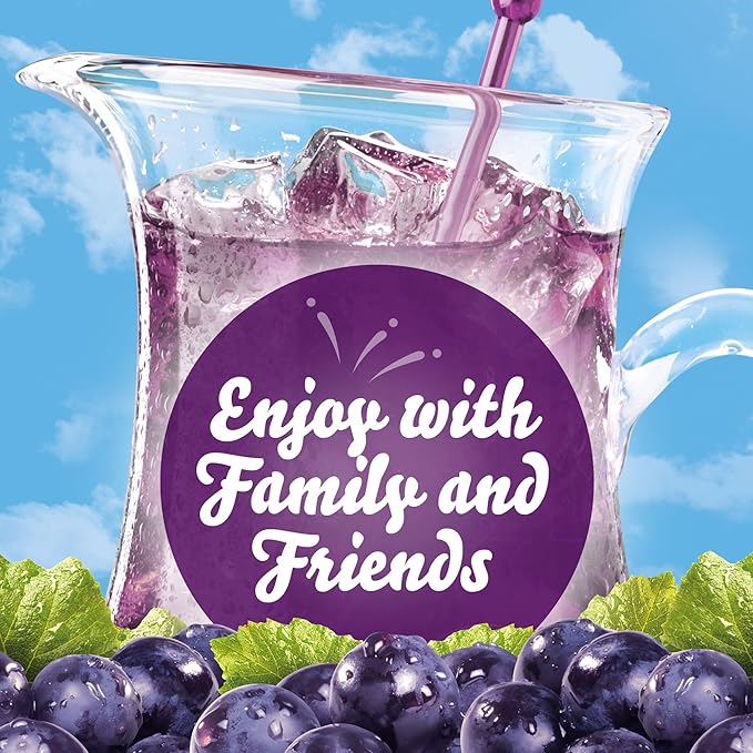 Crystal Light Sugar-Free Concord Grape Low Calories Powdered Drink Mix 6 Count Pitcher Packets (Pack of 4)