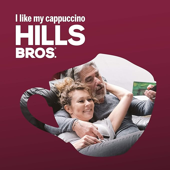 Hills Bros. Cappuccino Mix – Rich, Frothy Coffeehouse-Tasting Instant Drink Mix – Quick and Easy Preparation – Perfect for Hot & Iced Drinks & Creaming Coffee – Classic Cappuccino, 1 Pack of 14oz