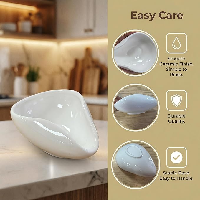 Ceramic Coffee Dosing Cup,Espresso Coffee Bean Holder Storage Container for Loose Leaf Tea,White