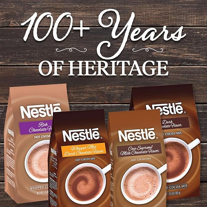 Nestle Hot Chocolate Mix, Rich Chocolate Flavor, Bulk Whipped Hot Cocoa Mix, 1.5 lb Bag