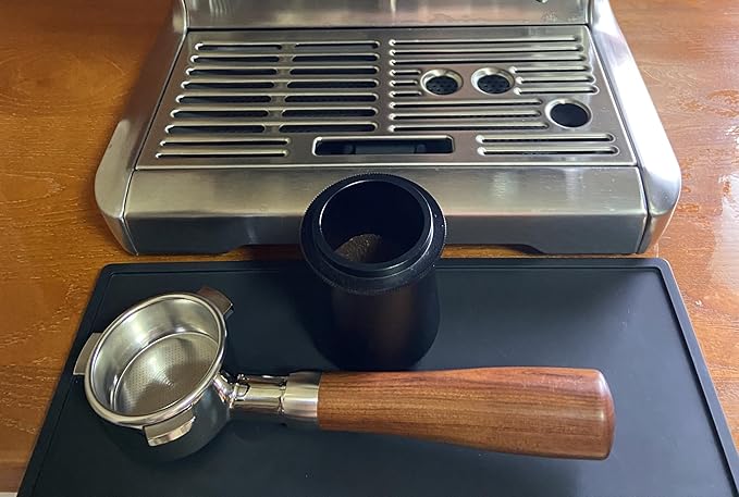 51mm Espresso Dosing Cup Compatible with Delonghi Espresso Machine Portafilter Coffee Dose Cup-Aluminum Black