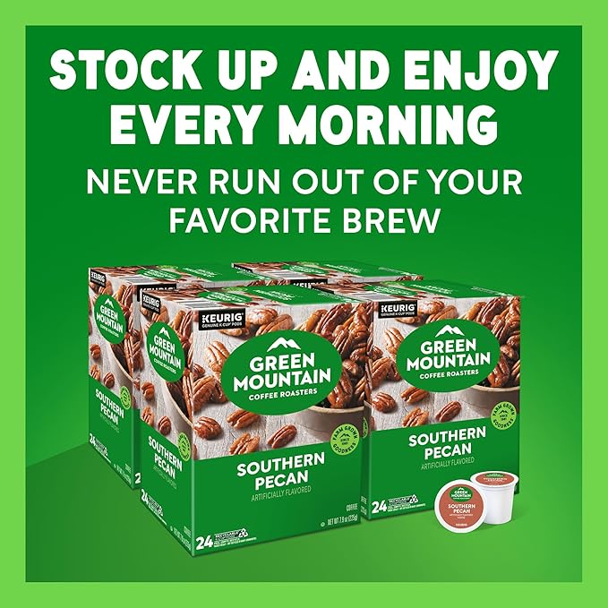 Green Mountain Coffee Roasters Southern Pecan Keurig Single-Serve K-Cup pods, Light Roast Coffee, 96 Count