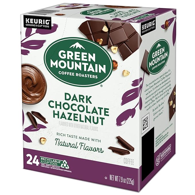 Green Mountain Coffee Roasters Dark Chocolate Hazelnut Coffee, Keurig Single Serve K-Cup Pods, 96 Count
