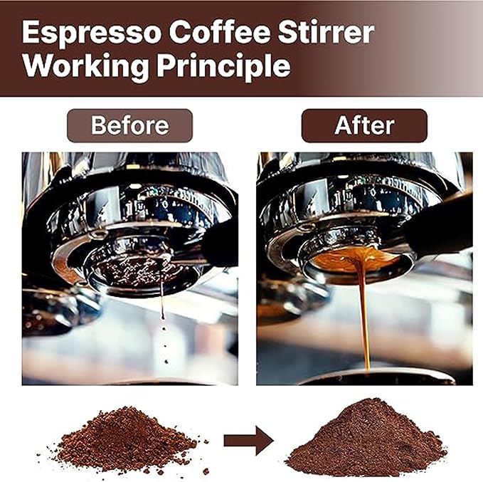 Wdt Espresso Distribution Tool, Anodized Aluminum Interchangeable Needles with Robust Handle, Even Distribution for Consistent Brewing, Suitable to Use in Kitchen, Cafe, Parties and Ceremonies