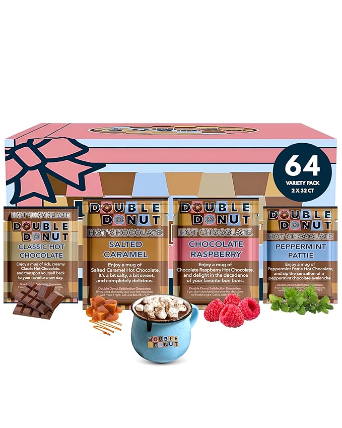 Double Donut Hot Chocolate Variety Pack 64 Ct (2 X 32 CT)