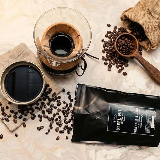 Steel Mill Coffee Co. Seattle Blend Flavored Coffee | 2 LB/Ground/Regular | Grown in Seattle