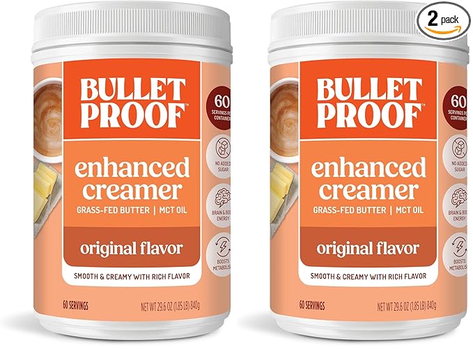 Bulletproof Original Creamer, 29.6 Ounces, Keto Coffee Creamer with MCT Oil and Grass-Fed Butter, Value Offering, Packaging May Vary (Pack of 2)
