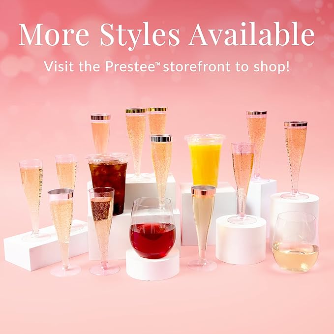 Prestee 100 Clear Disposable Iced Coffee Cups with Lids, 16oz - Plastic Cups with Strawless Sip Lids - Durable Cold Brew, Smoothie, or Beverage Cup for On-the-Go, Christmas and Holiday Party Supplies