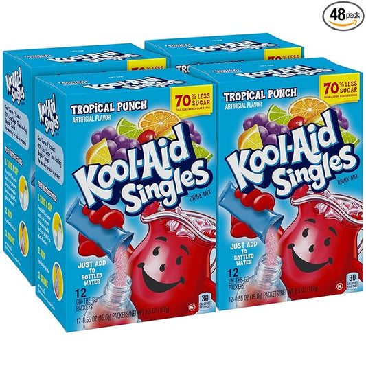 Kool-aid Singles Tropical Punch 12-0.55 OZ Packets (Pack - 4)