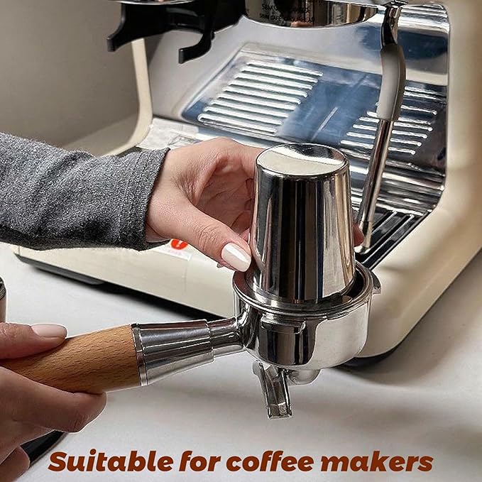 Coffee Dosing Cup 51mm, Stainless Steel Espresso Dosing Cup Coffee Machine Powder Feeder, Mug Coffee Powder Dosing Cup for Espresso Machine with 51mm Portafilter