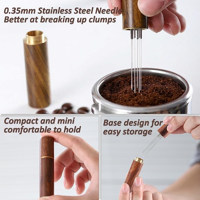 Espresso Tamper, Professional Spring Loaded Espresso Accessories with WDT Tool Espresso & Puck Screen, Compatible with 53mm/54mm Breville Portafilter, Coffee Tamper for Home & Commercial Use