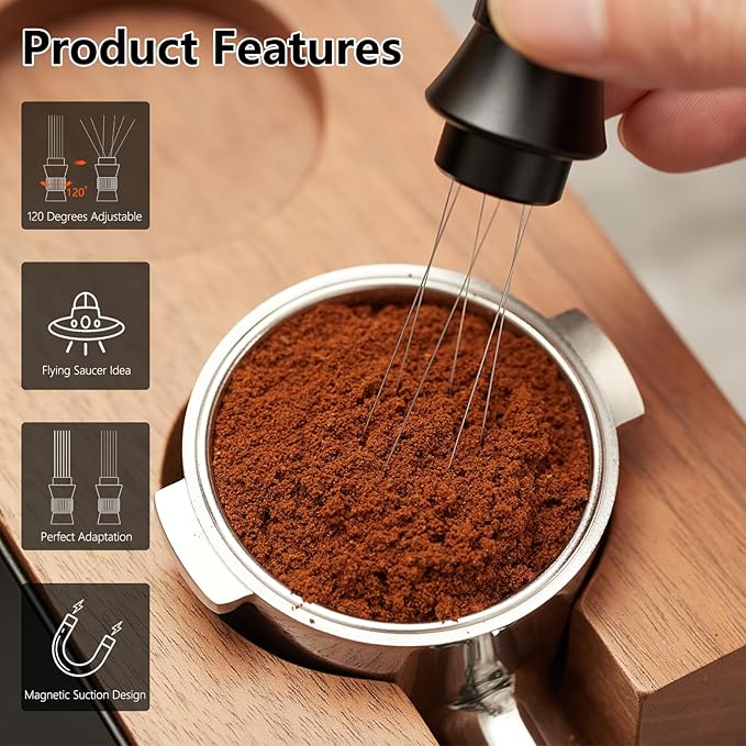 IKAPE WDT Tools, Espresso Stirrer Distribution Tool, Tamper for Barista (51/54/58MM)