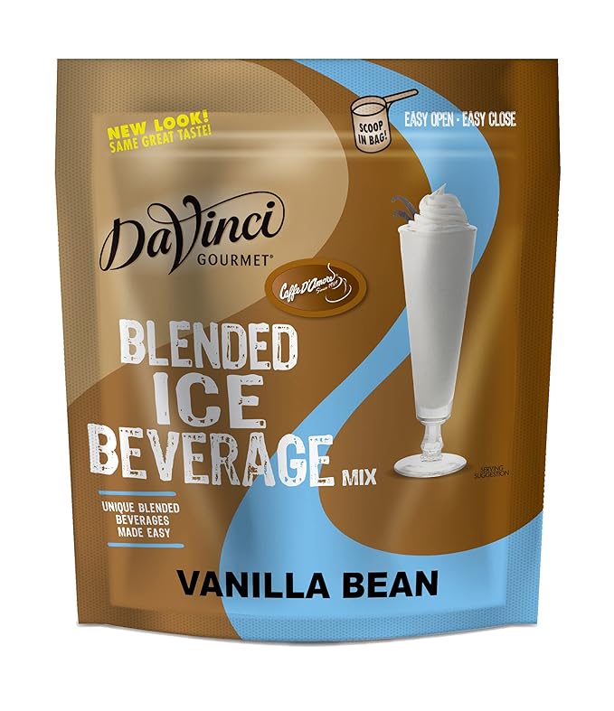 DaVinci Gourmet Vanilla Bean Blended Iced Coffee Mix, 3 Pound (Pack of 1),Unroasted