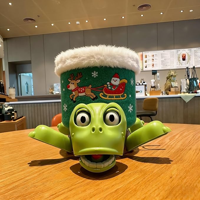 JOD® Turtle Coaster, 3D Printed Funny Tea Coasters with Interactive Expression, Turtle Cup Holder, Liftable Limbs & Expressive Face for Turtles,Tortoise Lover Gag Gifts Home Decor(Light Green Pro)