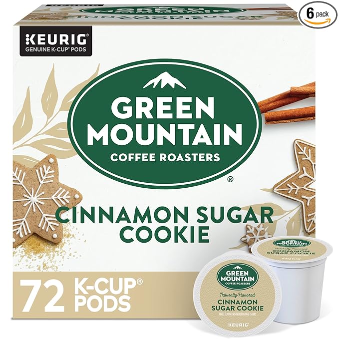 Green Mountain Coffee Roasters Cinnamon Sugar Cookie Coffee, Keurig Single Serve K-Cup Pods, 72 Count