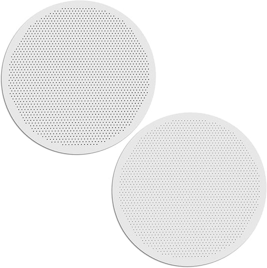 Patelai 2 Pieces Metal Coffee Filters Compatible with AeroPress and Ultra-fine Makers Reusable Stainless Disc Coffee Filters Quality Coated Stainless Steel in Cafe Maker party gifts