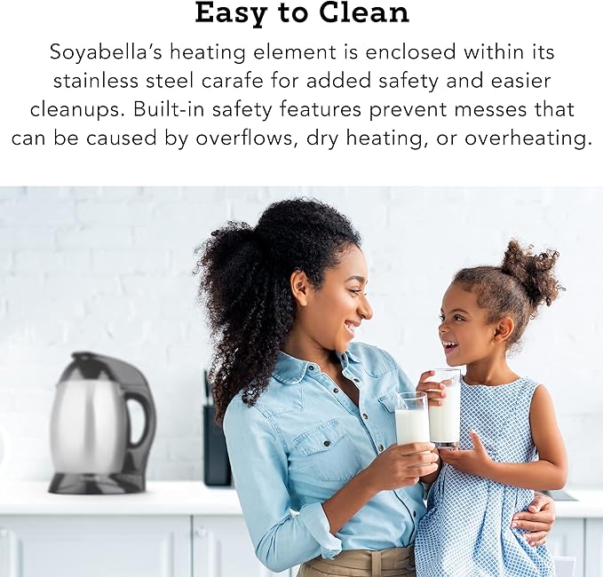Tribest SB-132 Soyabella, Automatic Soy Milk Maker Machine with Tofu Kit Large, Silver, Large, Black/Stainless Steel
