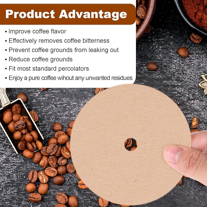 200Count Coffee Filters, 3.75"Disposable Round Coffee Filters, Filter for Camping Pot Home Office Use