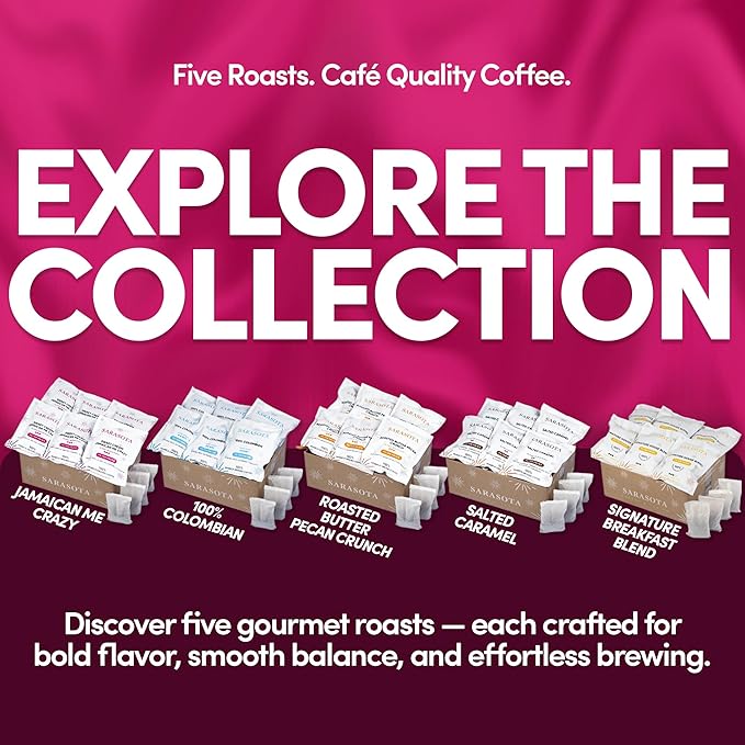 Ground Flavored Coffee In Filter Packs | Sweet Cream Jamaican Me Crazy | Medium Roast Low Acid Mold Free Pouches | Highest Rated Gourmet Bulk Individual Premeasured Packets for 10-12 Cup Drip Maker