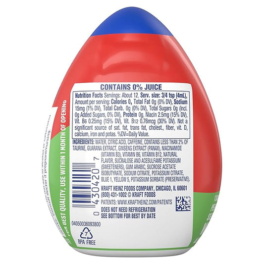 Mio Energy Liquid Water Enhancer, Green Thunder, 1.62 OZ, (Pack of 5)