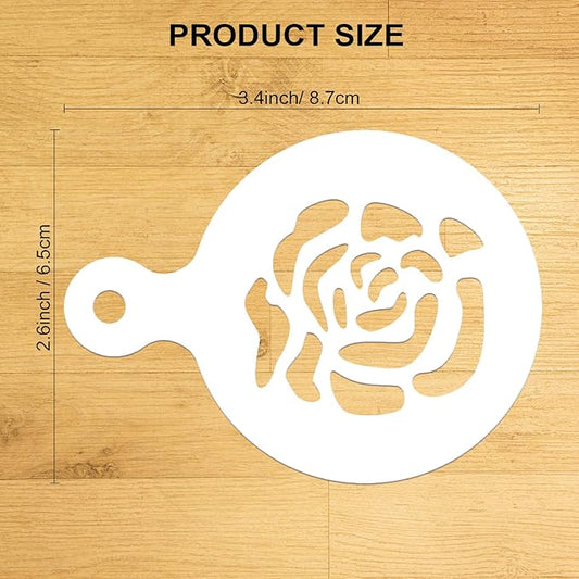 Konsait 20Pack Valentine's Day Cake Stencil Templates Decoration, Reusable Valentine Day Cake Cookies Baking Painting Mold Tools, for Decorating Dessert Coffee Oatmeal Cappuccino Mousse Hot Chocolate