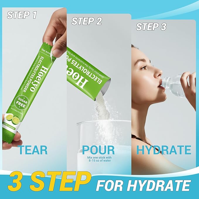 Electrolytes Powder Packets - Sugar Free Electrolyte Powder Drink Mix - 30 Sticks Daily Rapid Hydration Packets for Sports & Dehydration - Variety Pack, Keto Friendly, Vegan, Non-GMO, 5 Flavors