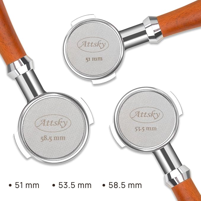 Attsky 53.5mm Espresso Puck Screen, Espresso Filter for 54mm Portafilter Filter Basket, Reusable Espresso Screen with 1.7mm Thickness 150μm 316 Stainless Steel
